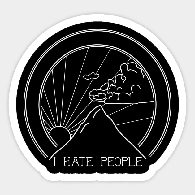 I HATE PEOPLE Sticker by ballhard